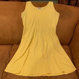 Yellow Sleeveless A-Line Skater Dress